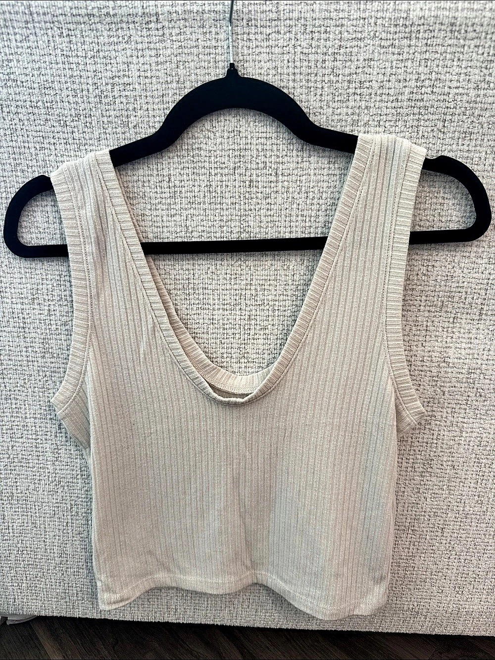 Abercrombie Ribbed Tank Top in Cream Like New